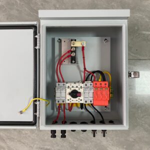 YanGao Box 2 in 1 Out CE IP65 Waterproof and Dustproof Metal DC PV Array Strings Combiner Box