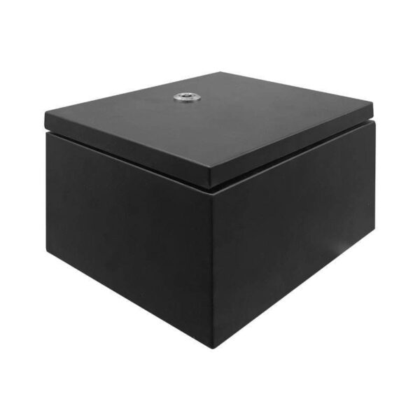 Single Door Wall Mount Enclosure 600w X 800h X 200d Black Color Outdoor Aluminium Iron Meter Electrical Box Cabinet - Image 6