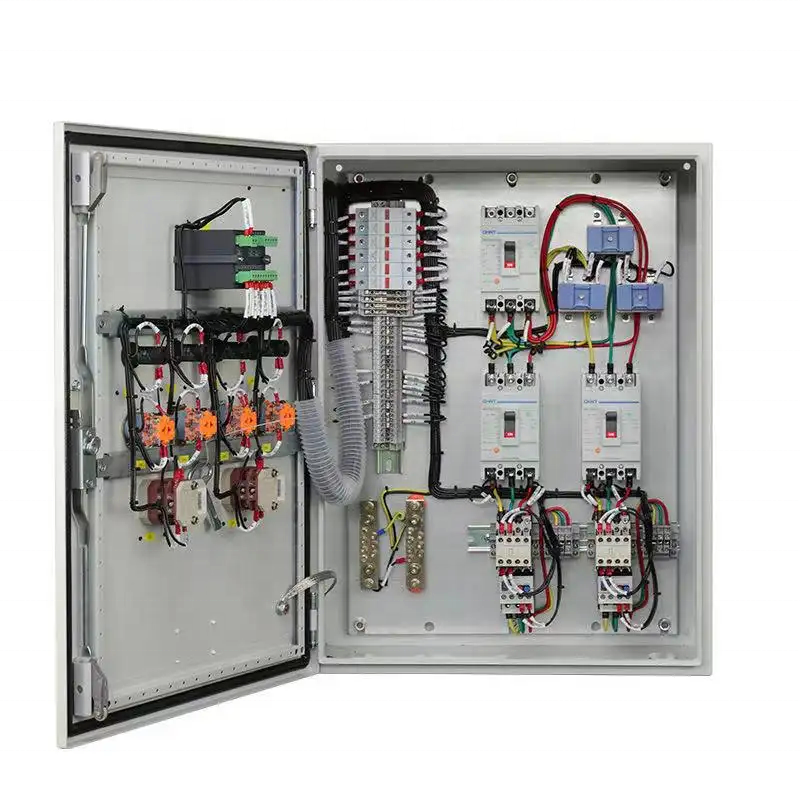 Power Distribution Boxes PLC Control Cabinet VFD Control Panel Board System Pump Distribution Control Panel with Heater
