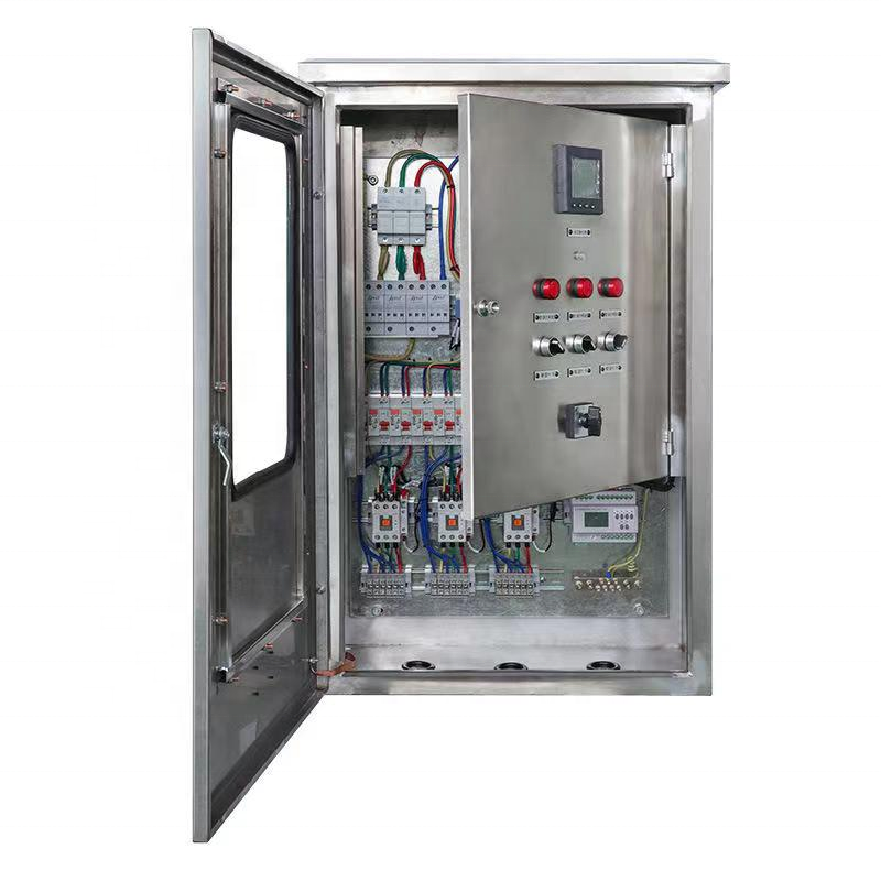 Power Distribution Boxes PLC Control Cabinet VFD Control Panel Board System Pump Distribution Control Panel with Heater - Image 3